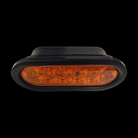 LED Oval Signal/Park Lamp ? AMBER w/Closed Grommet