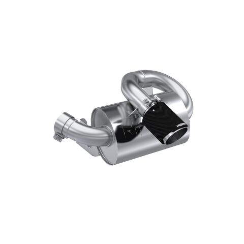 Oval Slip-on Performance Muffler.Center Outlet.CF&nbsp;Tip