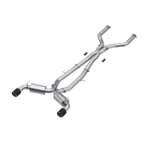3in. Cat-Back. Dual Rear Exit. T304. CF&nbsp;Tips