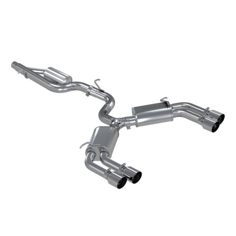 3in. Cat-Back. Valve Delete. Quad Split Rear Exit.&nbsp;T304