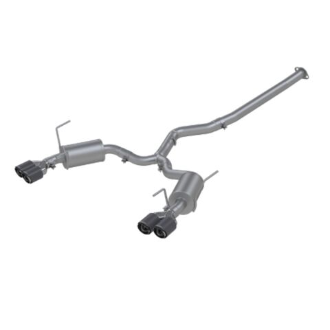 3in. Cat-Back. Dual Split Rear Exit. Street Version. T304. CF&nbsp;Tips