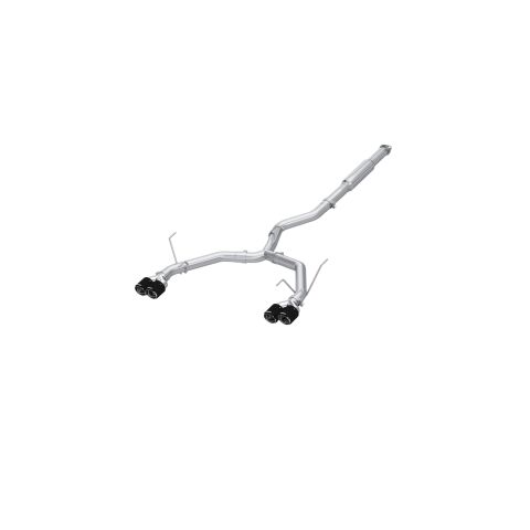 3in. Cat-Back. Dual Split Rear Exit. Quad Outlet. Race Version. T304. CF&nbsp;Tips