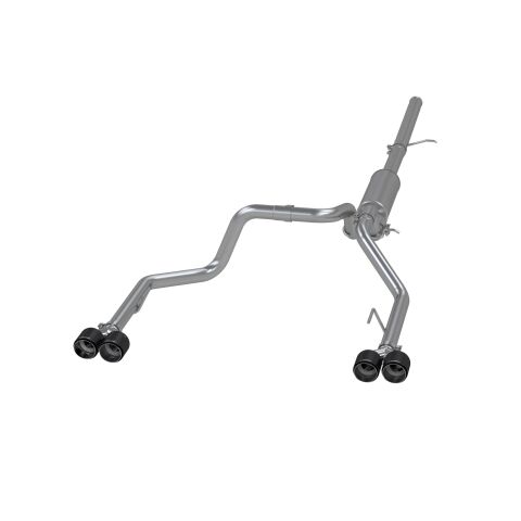 3in. Cat-Back. 2.5in. Dual Split Rear. T304. Quad CF&nbsp;Tips