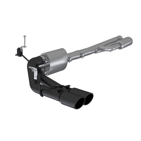 3in. Cat-Back. Pre-Axle Dual Side Exit.&nbsp;BLK