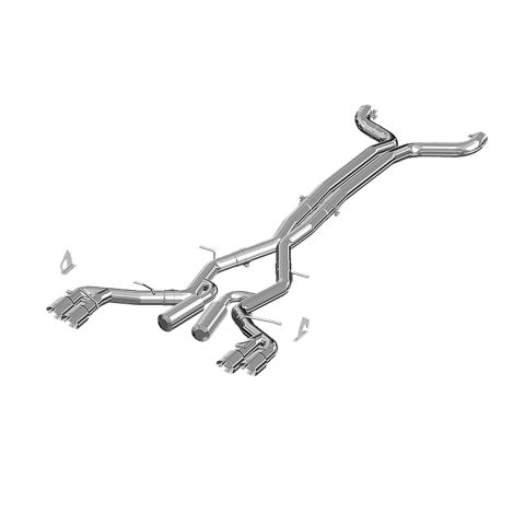 3in. Cat-Back. Dual Rear Exit. Quad Tip. Race.&nbsp;AL