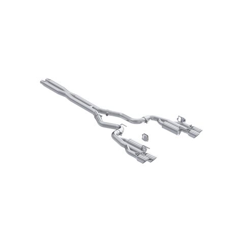 3in. Cat-Back. Dual Rear Exit. Quad Tips. Race Version.&nbsp;T304