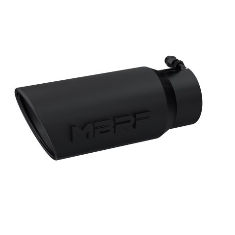 Tip. 5in. O.D. Angled Rolled End 4in. inlet 12in. Length.&nbsp;BLK