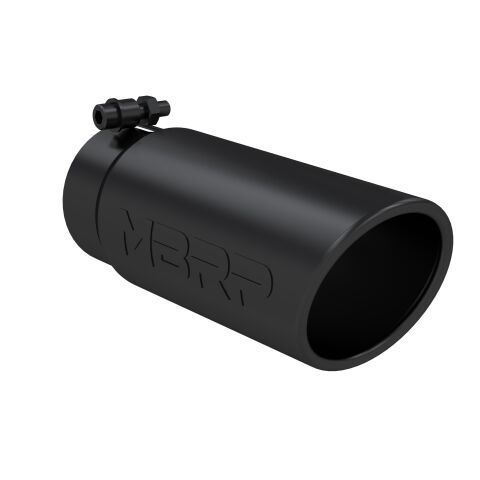 Tip. 4in. O.D. Angled Rolled End 3in. inlet 10in. Length.&nbsp;BLK.
