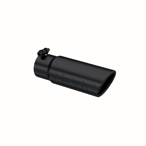 Tip. 3.5in. O.D. Angled Rolled End. 3in. I.D. inlet. 10in. length.&nbsp;BLK.