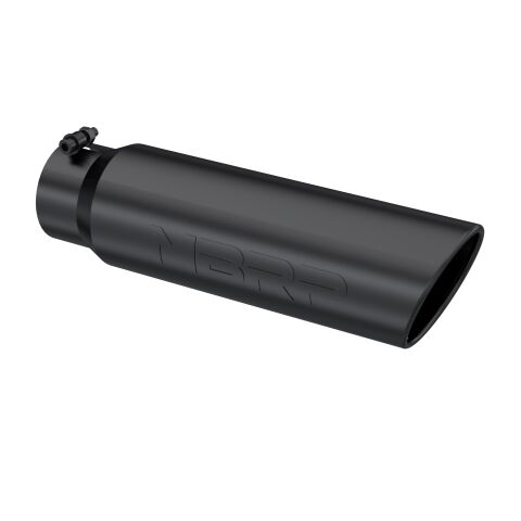 Tip. 5in. O.D.. Angled Rolled End. 4in. inlet 18in. in length.&nbsp;BLK.