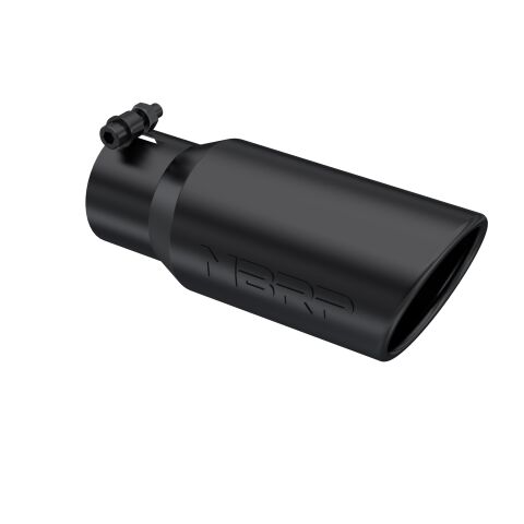 Tip. 4in. O.D.. Angled Rolled End. 3in. inlet. 10in. Length. Black&nbsp;Series.
