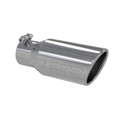 Tip. 4in. O.D. Angled Rolled End 2 3/4in. inlet 10in. length.&nbsp;T304.