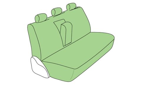 2022-2026 Ford Maverick Rear Seat Cover, Outlaw Saddle Blanket&nbsp;Black