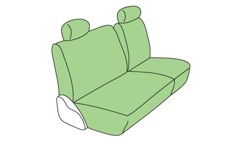 15-18 SILVERADO/SIERRA CREW CAB REAR SEAT COVER, OUTLAW SADDLE BLANKET&nbsp;BLACK