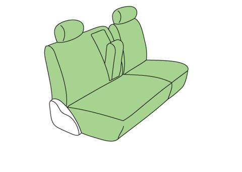 15-18 SILVERADO/SIERRA CREW CAB REAR SEAT COVER, VINYL&nbsp;BLACK