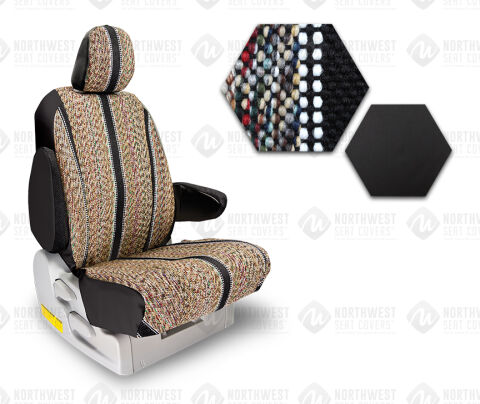 2019-2026 GMC SIERRA 1500  FRONT SEAT COVER, OUTLAW SADDLE BLANKET&nbsp;BLACK