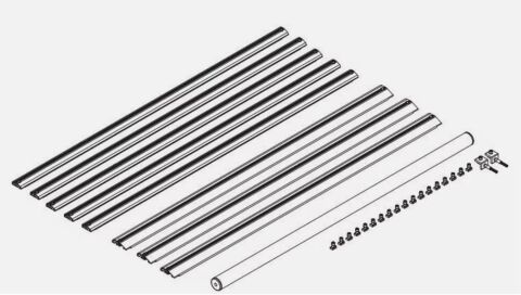AR CROSSBARS; ALURACK CBR MODULE 67 IN 3 HD 5 STD&nbsp;1ROL