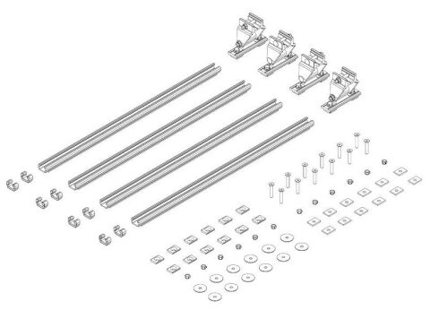 MOUNTING MODULES; BASE MOUNT SPLIT FLEX CHL FIBERGLASS&nbsp;TOP