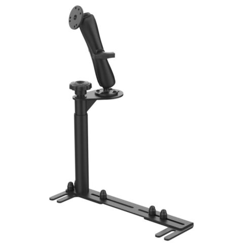 No-Drill Universal Vehicle Floor Mount with Double Ball&nbsp;Mount