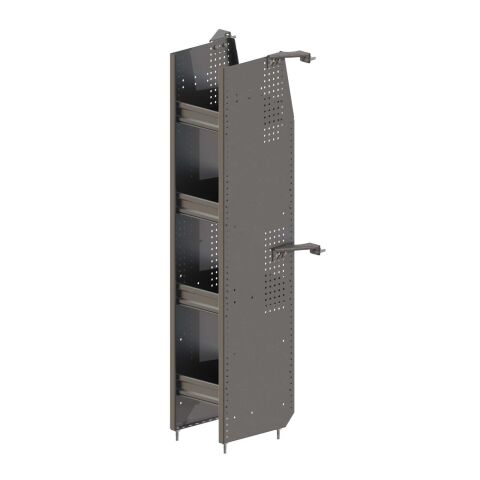 Cargo Van Shelving, Bookshelf, 12 Wide, 4&nbsp;Trays