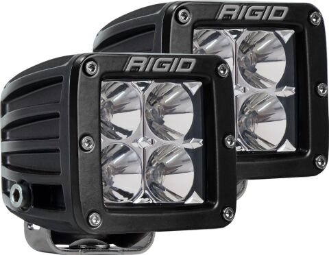RIGID D-Series PRO LED Light, Flood Optic, Amber, Surface Mount,&nbsp;Pair