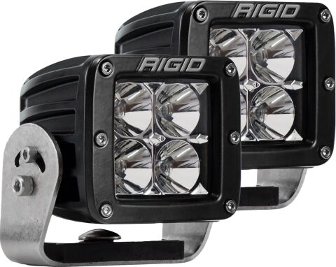 RIGID D-Series PRO LED Light, Flood Optic, Heavy Duty, Black Housing,&nbsp;Pair