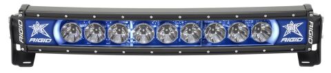 RIGID Radiance Plus Curved Bar, Broad-Spot Optic, 20 Inch With Blue Backlight