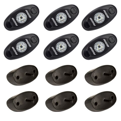 A-Series LED Universal Rock Light Kit, High Power Cool White, Set Of&nbsp;6