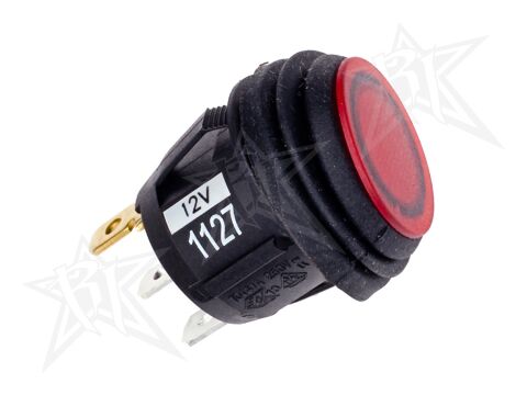 2 Position (On/Off) Rocker Switch, Red,&nbsp;Single