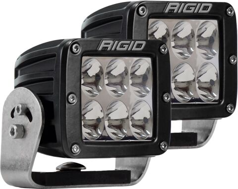 RIGID D-Series PRO LED Light, Driving Optic, Heavy Duty, Black Housing,&nbsp;Pair