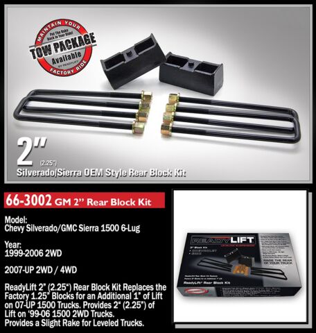 1999-18 CHEV/GMC 1500 2.25'' Rear Block&nbsp;Kit