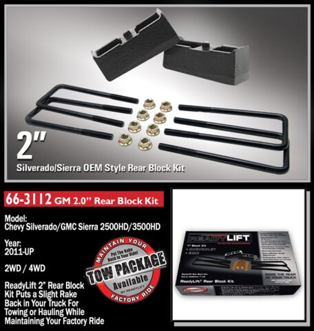 2011-18 CHEV/GMC 2500/3500HD 2'' Rear Block&nbsp;Kit