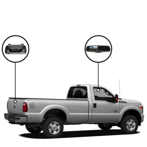 Wired Backup Camera System Tailgate Handle Camera w/ 33ft Cable - 08-16 Ford&nbsp;F350
