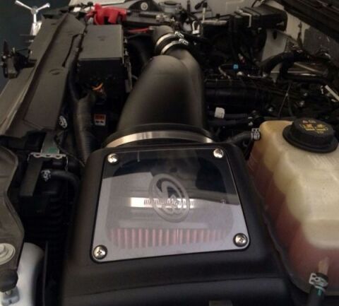Cold Air Intake For 11-14 Ford F150 V6-3.5L Ecoboost Oiled Cotton Cleanable&nbsp;Red