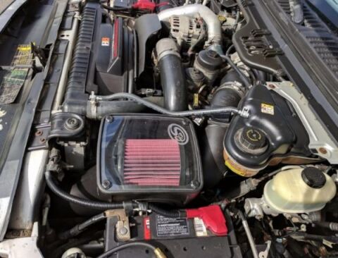 Cold Air Intake For 03-07 Ford F250 F350 F450 F550 V8-6.0L Powerstroke Cotton Cleanable&nbsp;Red