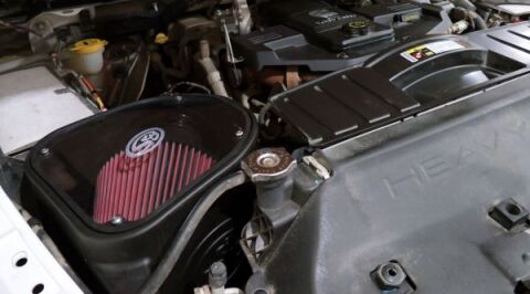 Cold Air Intake For 10-12 Dodge Ram 2500 3500 6.7L Cummins Cotton Cleanable&nbsp;Red
