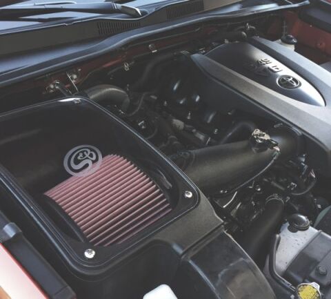 Cold Air Intake For 16-23 Toyota Tacoma 3.5L Oiled Cotton Cleanable&nbsp;Red