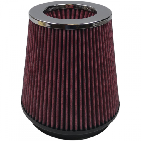 Air Filter For Intake Kits 75-2557 Oiled Cotton Cleanable 6 Inch&nbsp;Red