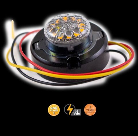 HIDEAWAY INSERTS OR SURFACE MOUNT SELF CONTAINED AMBER&nbsp;LED