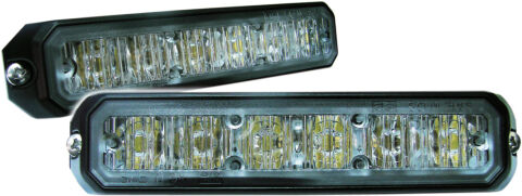 SURFACE MOUNT 6 LED AMBERStar Blk Bezel, 12-24v, Five&nbsp;W