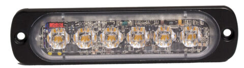 AMBER & WHITE 6 LED LOW PROFILE PERIMETER LIGHT SURFACE&nbsp;MOUNT