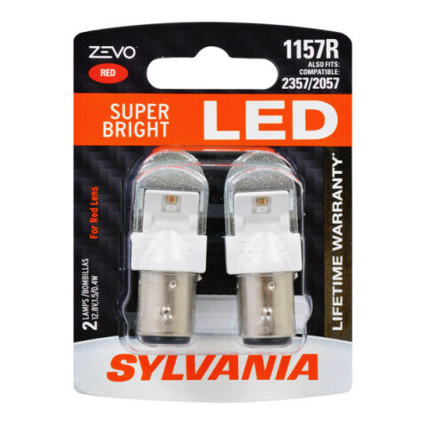SYLVANIA 1157R RED ZEVO LED Mini, 2&nbsp;Pack