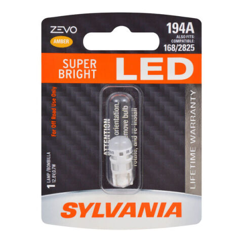 SYLVANIA 194A AMBER ZEVO LED Mini, 1&nbsp;Pack
