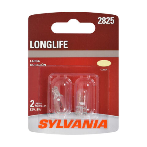 SYLVANIA 2825 Long Life Mini Bulb, 2&nbsp;Pack