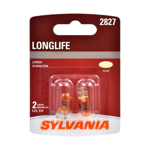 SYLVANIA 2827 Long Life Mini Bulb, 2&nbsp;Pack