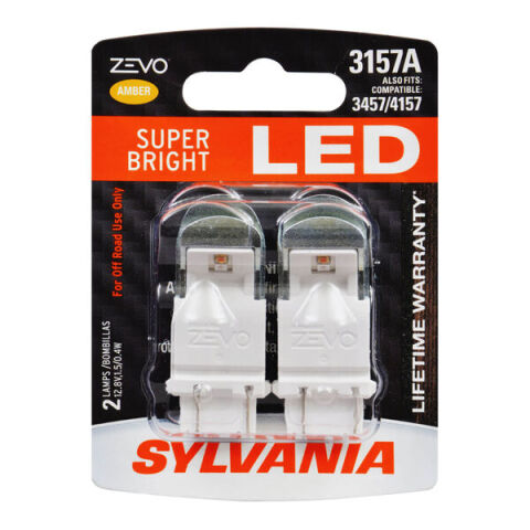 SYLVANIA 3157A AMBER ZEVO LED Mini, 2&nbsp;Pack