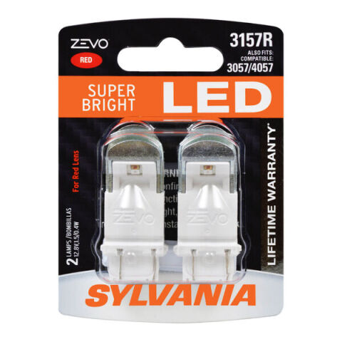 SYLVANIA 3157R RED ZEVO LED Mini, 2&nbsp;Pack