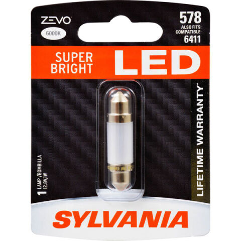 SYLVANIA 578 WHITE ZEVO LED Mini, 1&nbsp;Pack