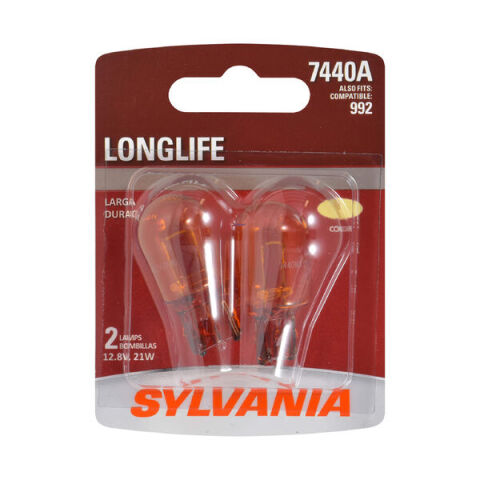 SYLVANIA 7440A Long Life Mini Bulb, 2&nbsp;Pack