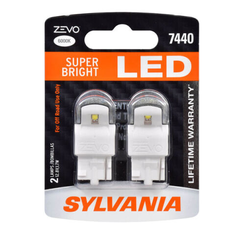 SYLVANIA 7440 WHITE ZEVO LED Mini, 2&nbsp;Pack